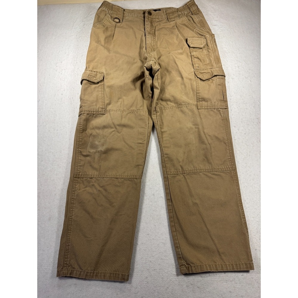 5.11 Tactical Series Cargo Tool Pants Mens 34x32 Beige 7 Pockets Straight Leg